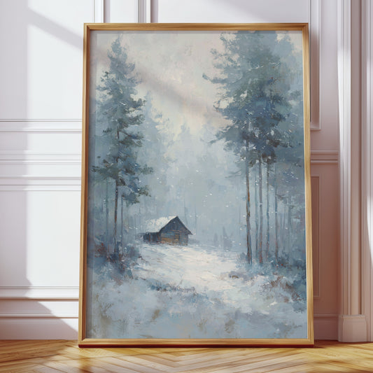 A Cabin Lost in Frosted Haze
