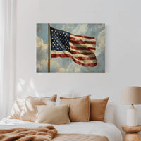 Liberty's Colors Dance Above Summer Clouds