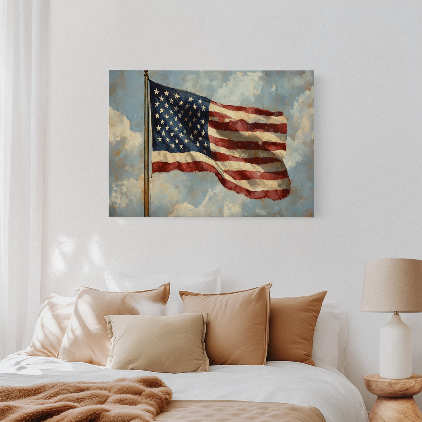 Liberty's Colors Dance Above Summer Clouds