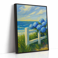 Coastal Blooms Beyond White Fence