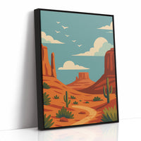 Birds Soar Over Rusty Mesas