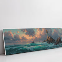 Lighthouse at Stormy Sunset