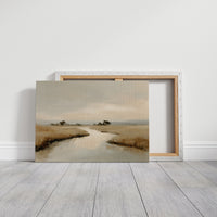 Whispered Reflections Across Ivory Marshlands