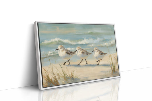 Sandpipers Dance Along Tidal Edge