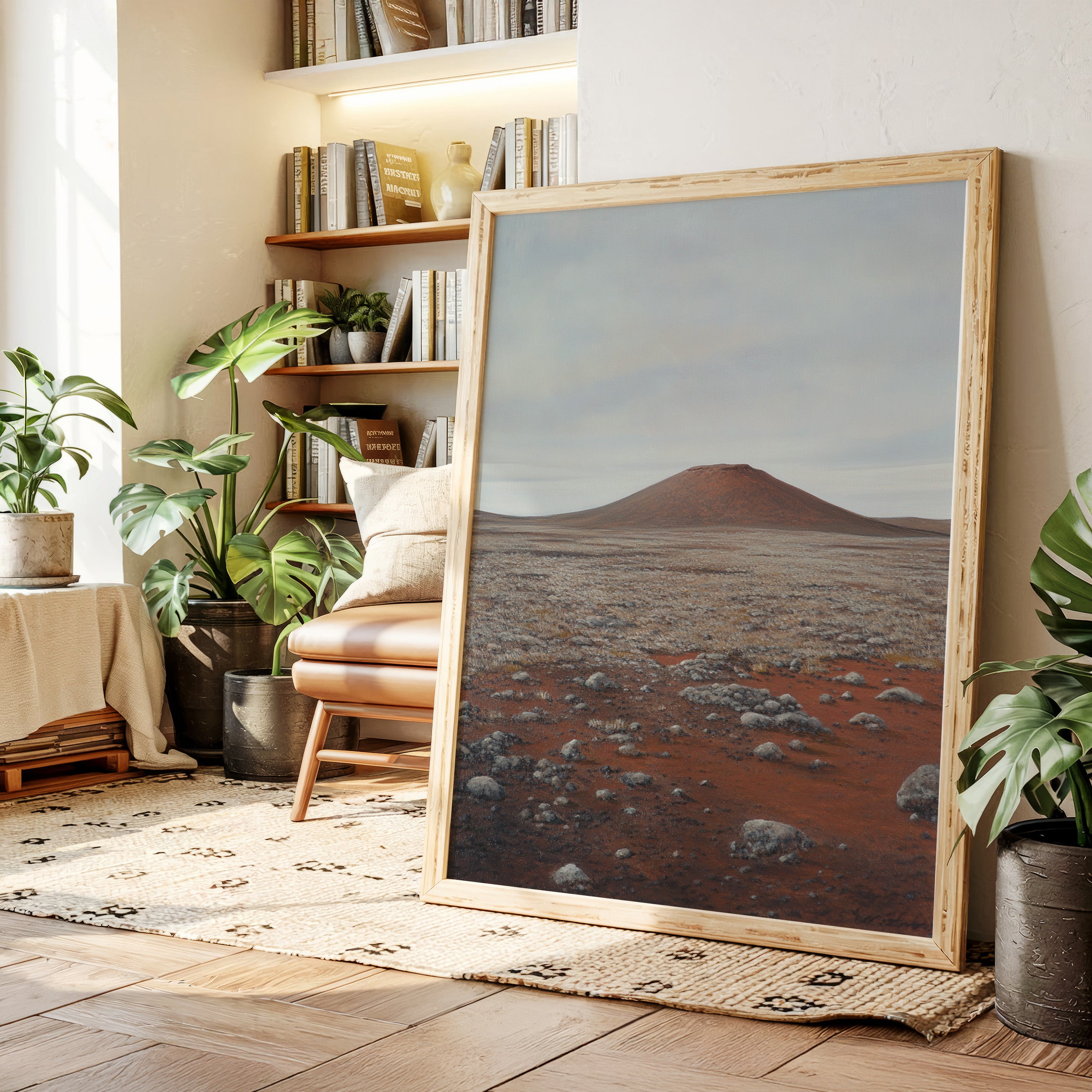 Solitary Peak In Rust And Stone