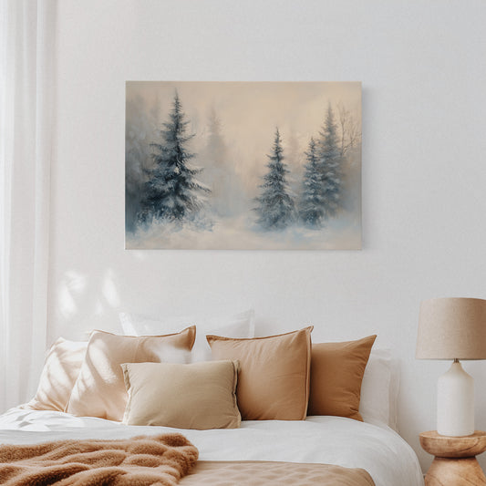 Evergreens Dance Through Winter's Light