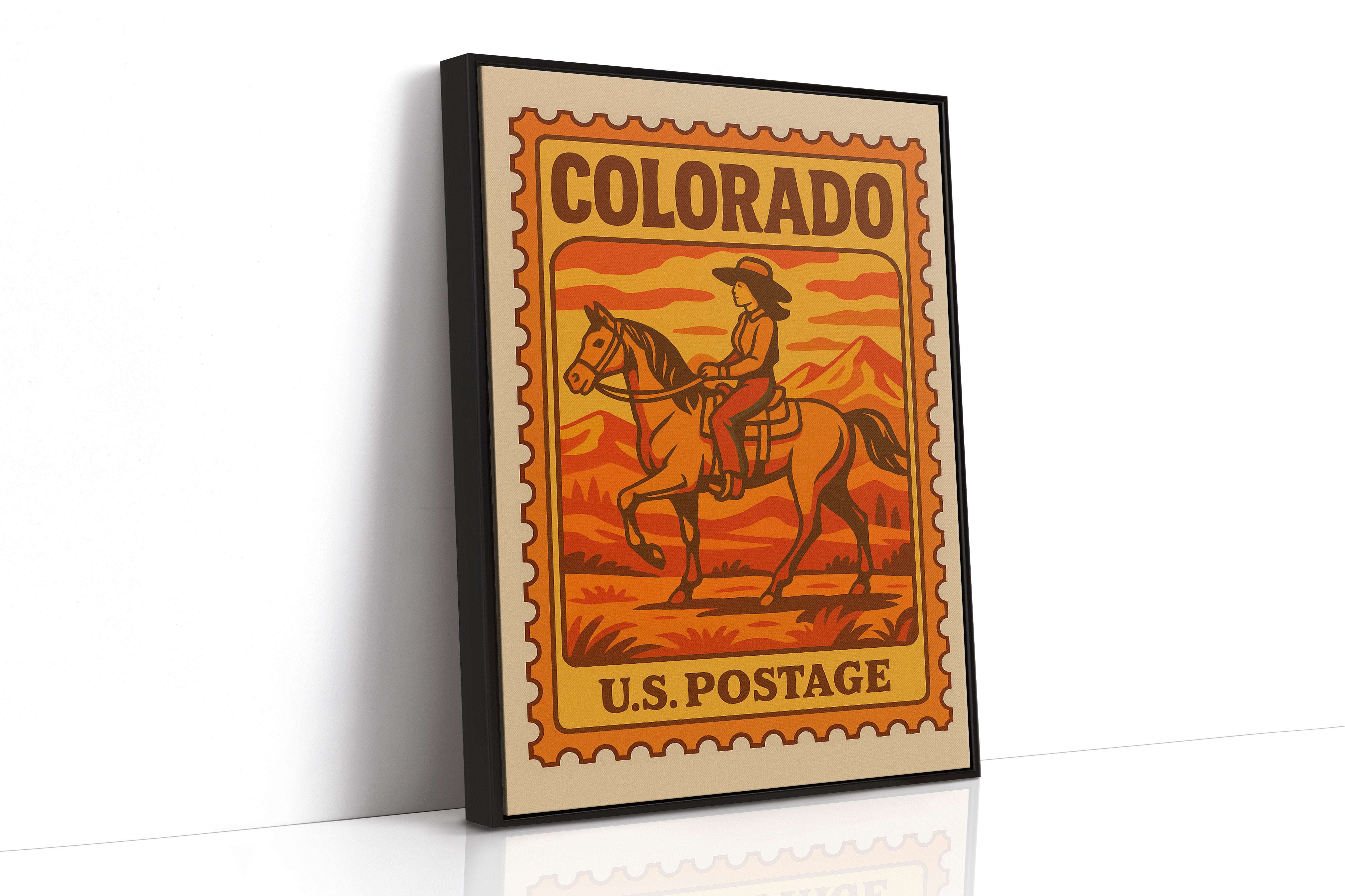 Sunset Trails On Postal Canvas