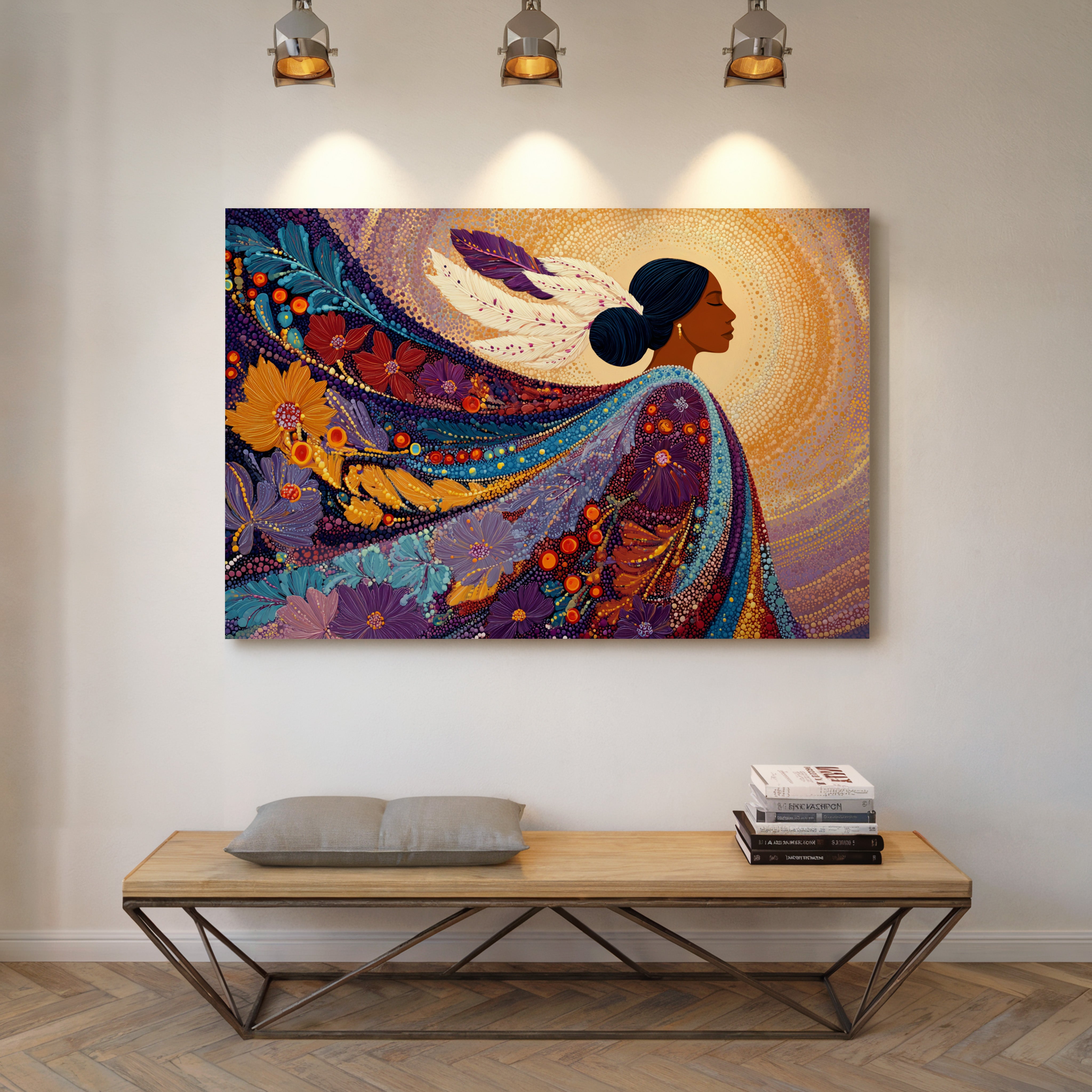 Sacred Flowers Dance In Evening Light