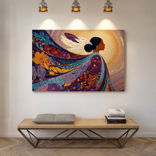 Sacred Flowers Dance In Evening Light