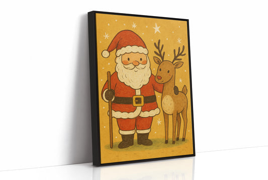 Vintage Holiday Friends Await Morning