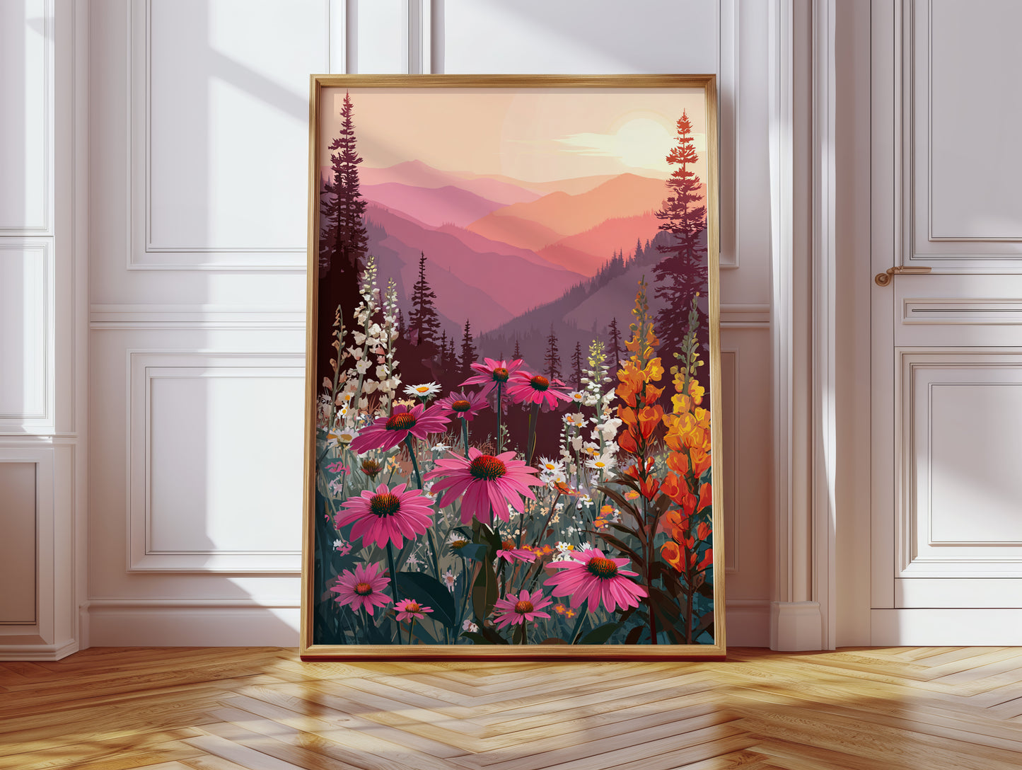 Sunset Serenade Over Wild Blooms