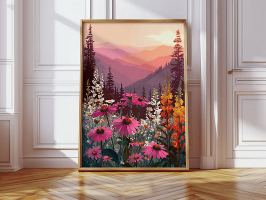 Sunset Serenade Over Wild Blooms