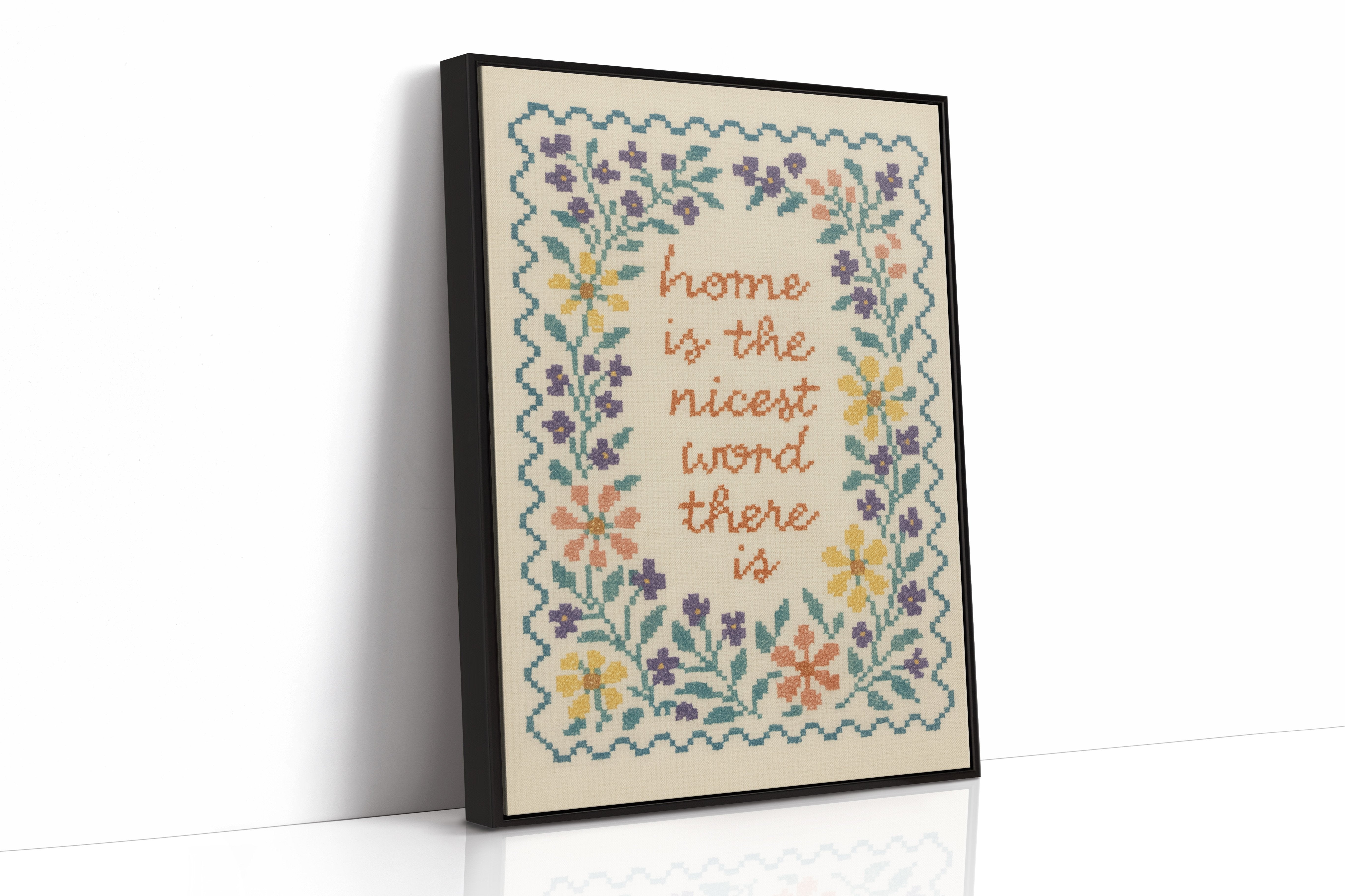 Cross-Stitched Warmth On Weathered Wood