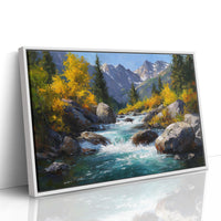 Autumn Rapids Race Through Mountains