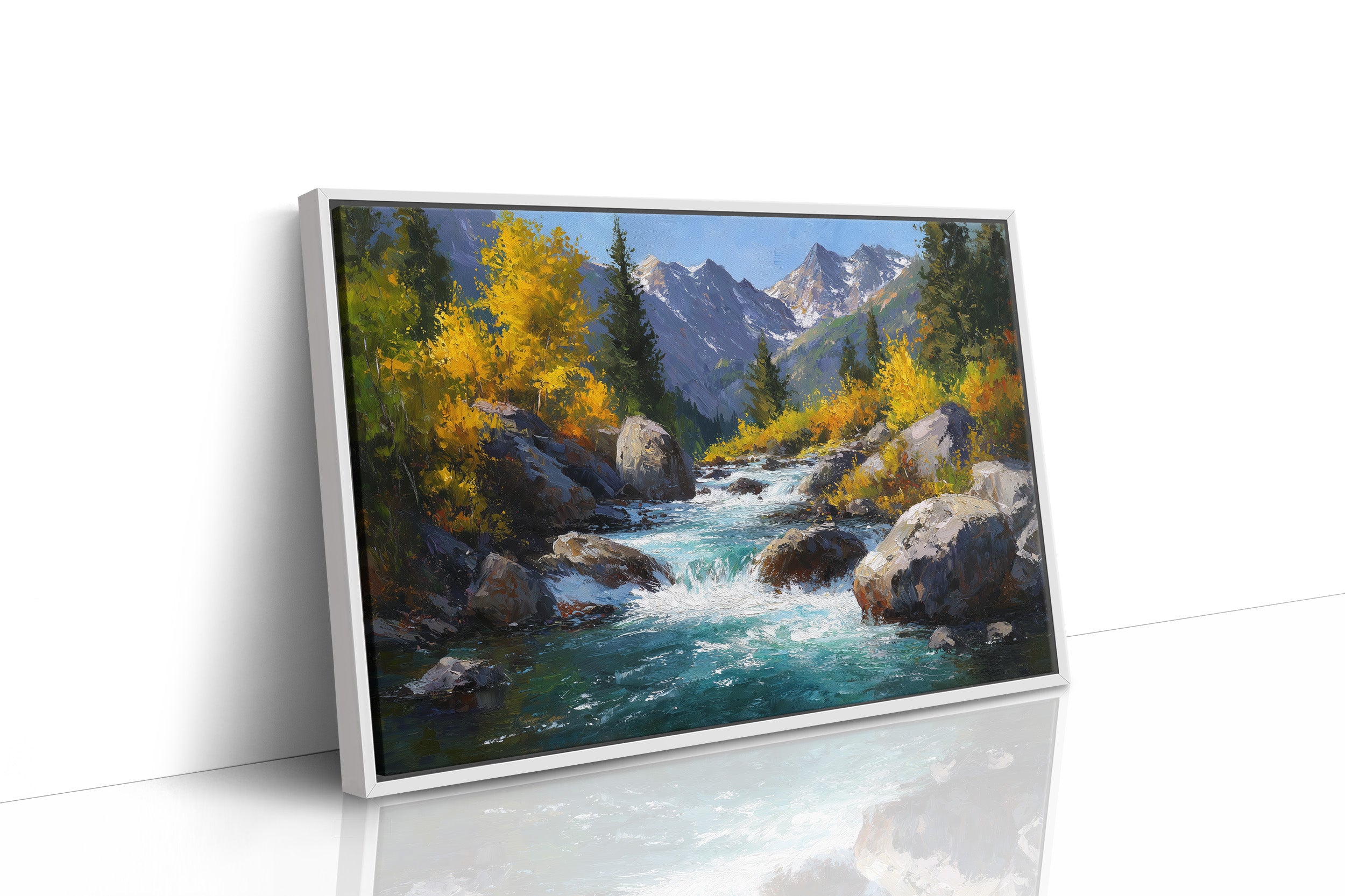 Autumn Rapids Race Through Mountains