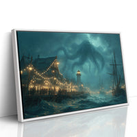 Kraken Looms Over Harbor Town