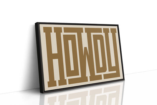 Bold Howdy Western Typography Print