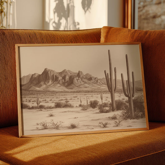 Cacti Stand Against Time's Canvas