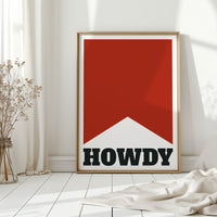Howdy Western Banner Print