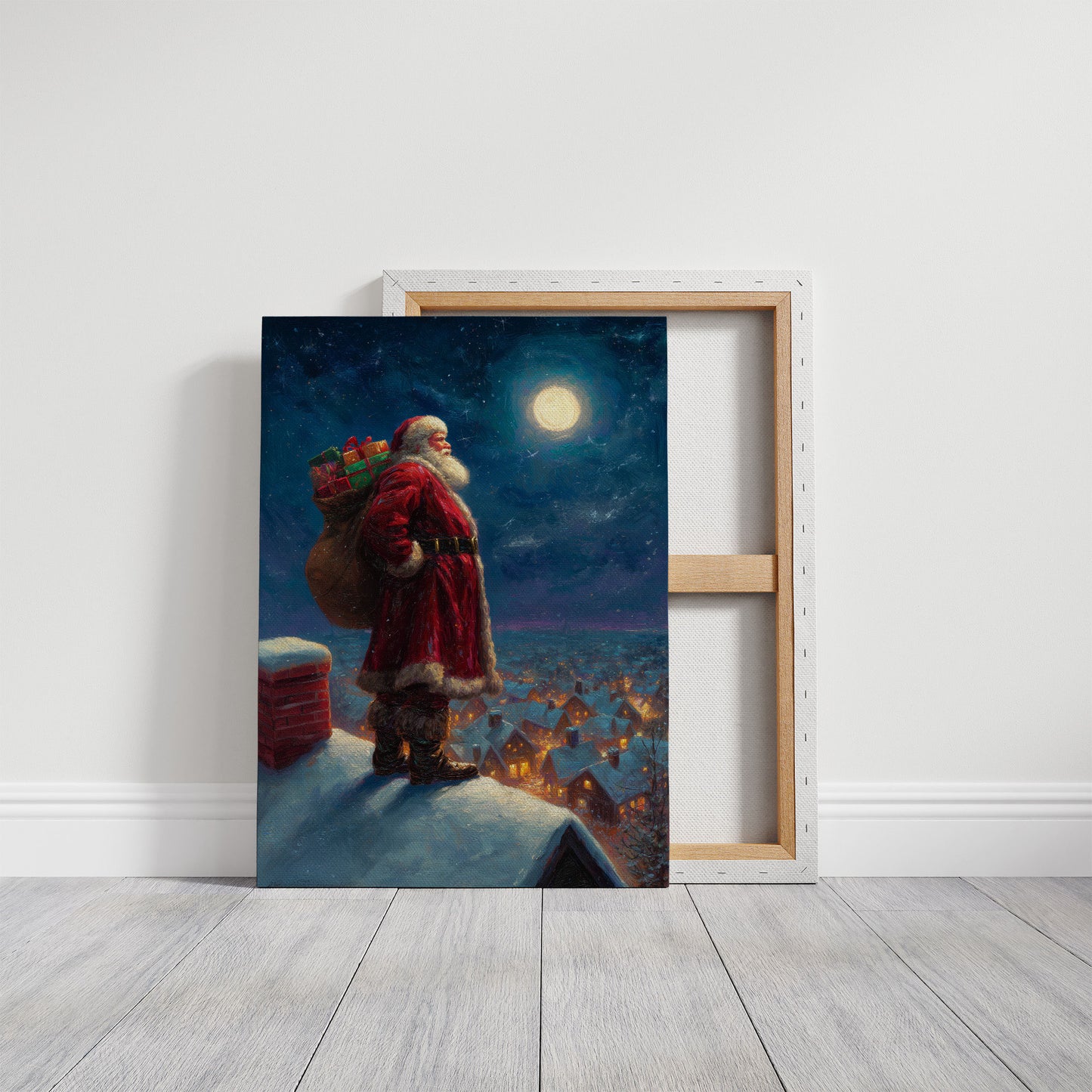 Moonlit Rooftops Welcome Winter's Wonder