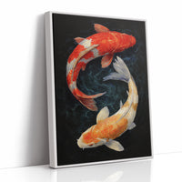 Koi Circle In Midnight Waters