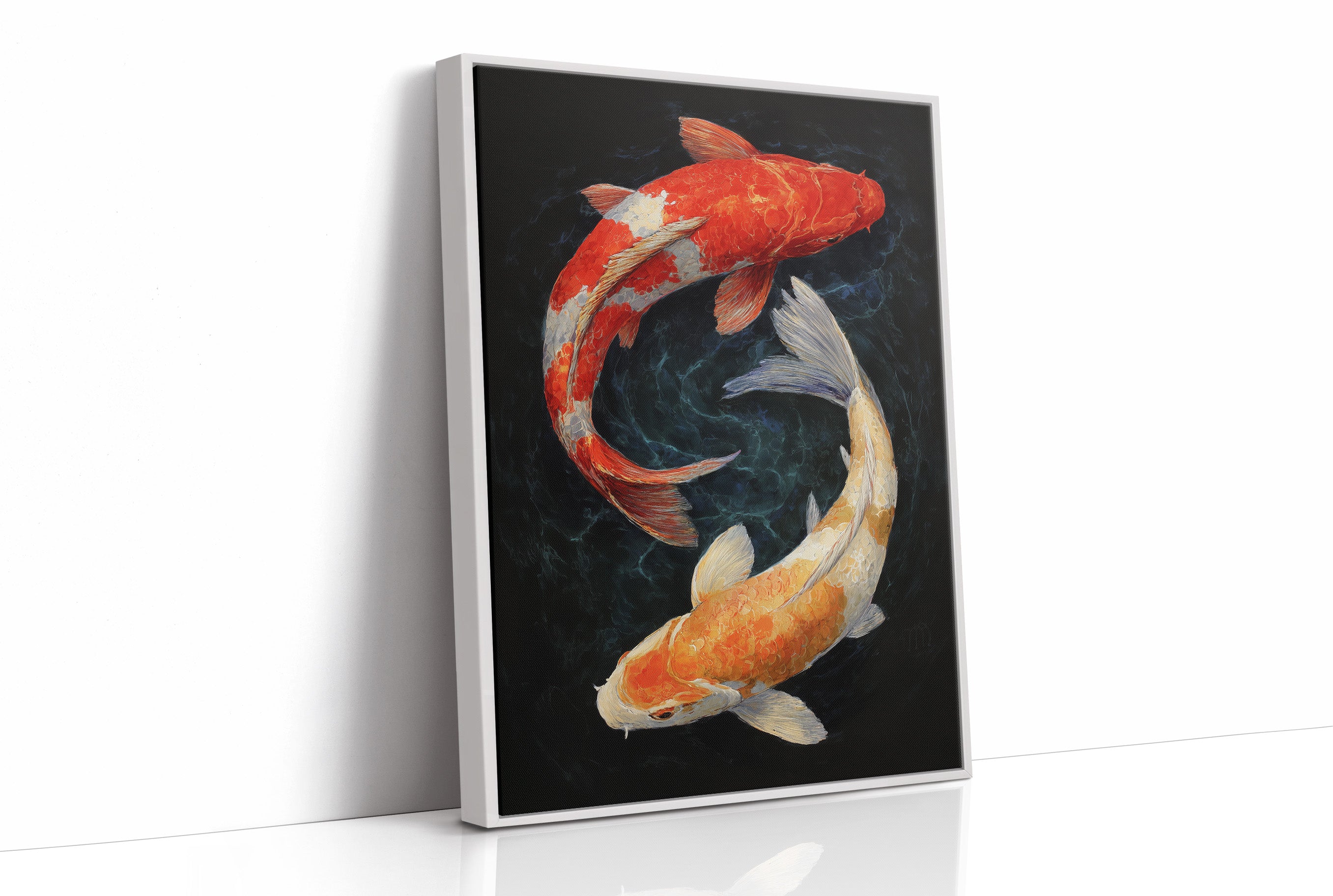 Koi Circle In Midnight Waters