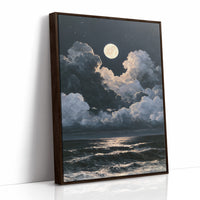 Full Moon Over Dramatic Clouds