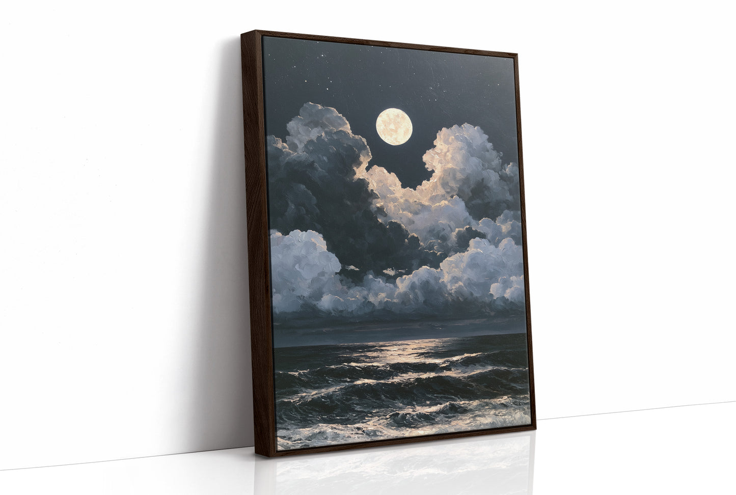 Full Moon Over Dramatic Clouds