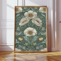 Delicate Blossoms on Verdant Background