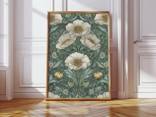 Delicate Blossoms on Verdant Background