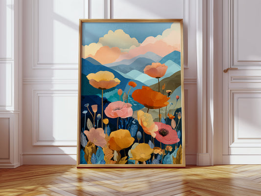 Mountains Blooming with Colorful Life