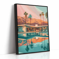 Desert Oasis Mirrors Mountain Glow