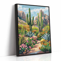 Sunlit Path Through Saguaro Country