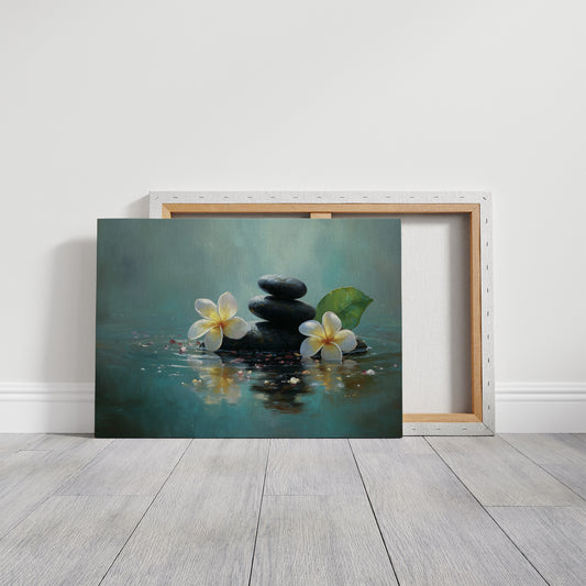 Plumeria Floats On Turquoise Waters