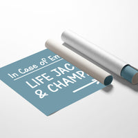 Life Jackets & Champagne Sign