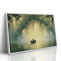 Fisherman Beneath the Willow Veil