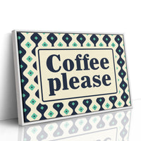 Coffee Please Retro Kitchen Sign