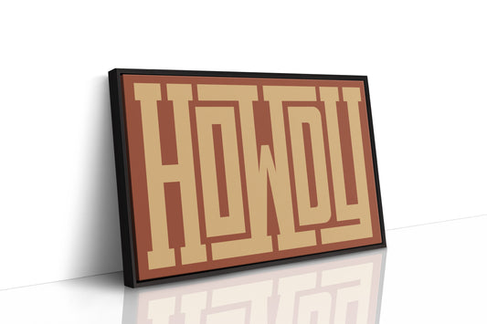 Retro Terracotta Howdy Typography Print