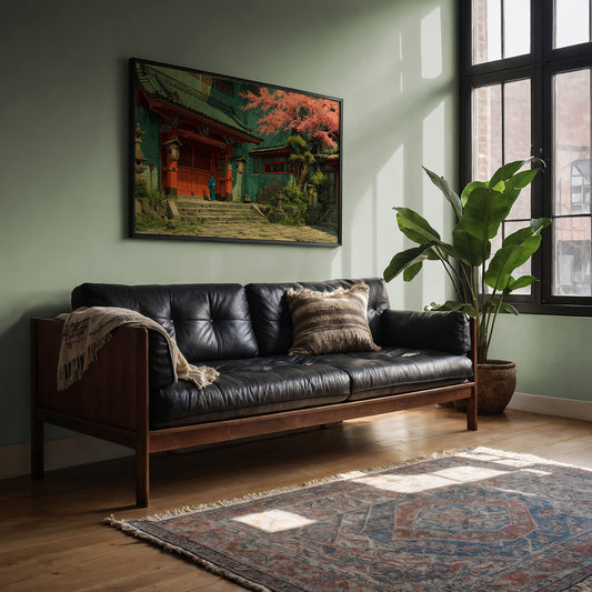 Cherry Blossoms Guard Ancient Temple Gates