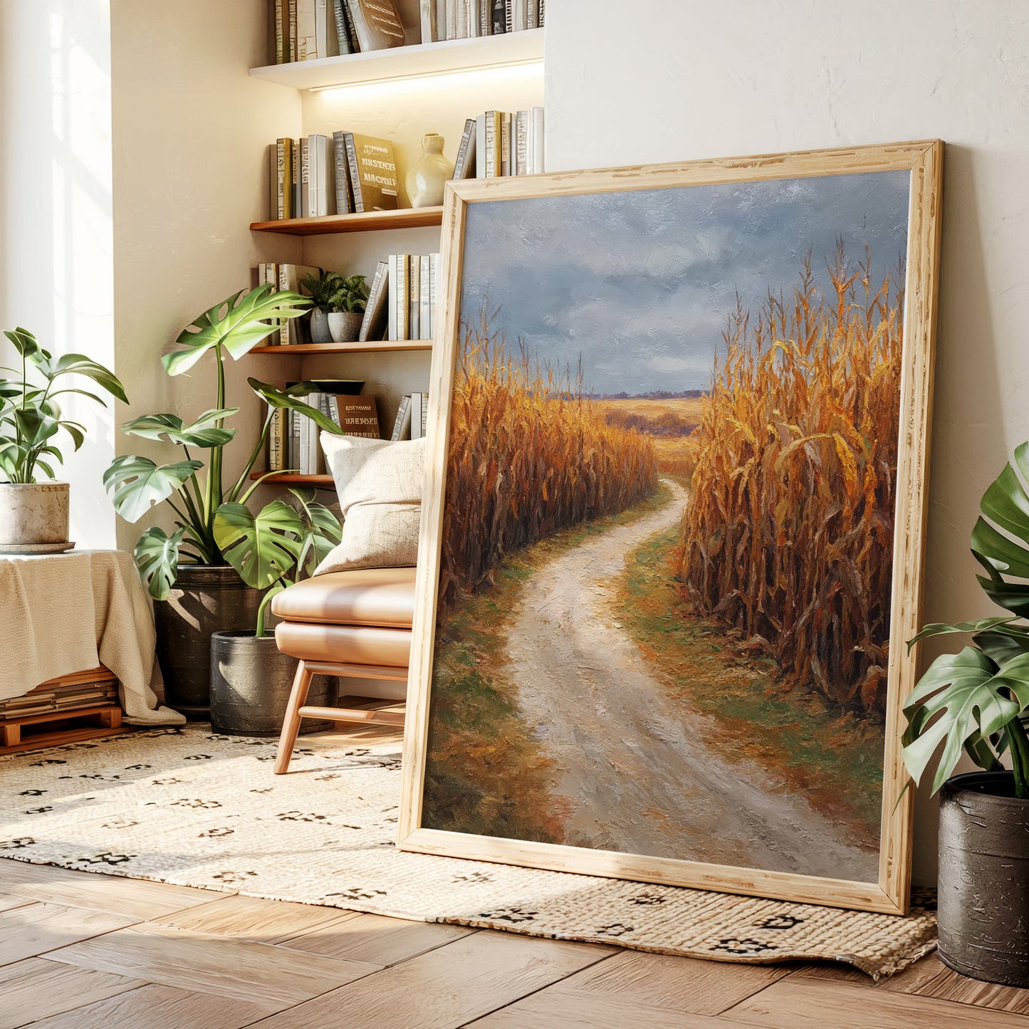 Autumn Path Through Golden Fields