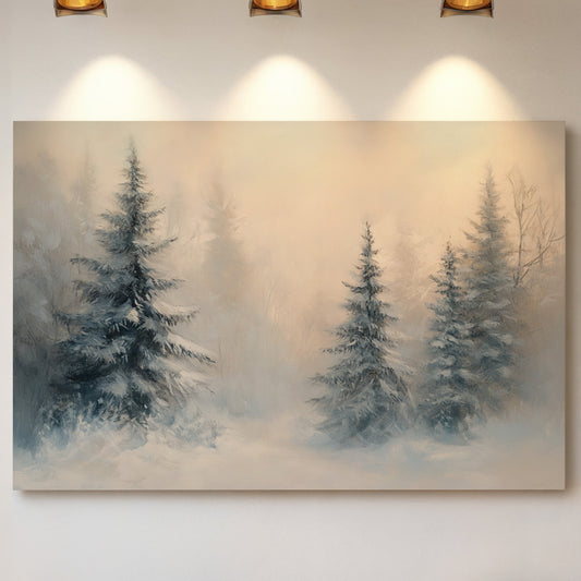 Evergreens Dance Through Winter's Light