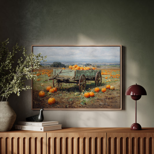 Harvest Wagon Rests In October Light