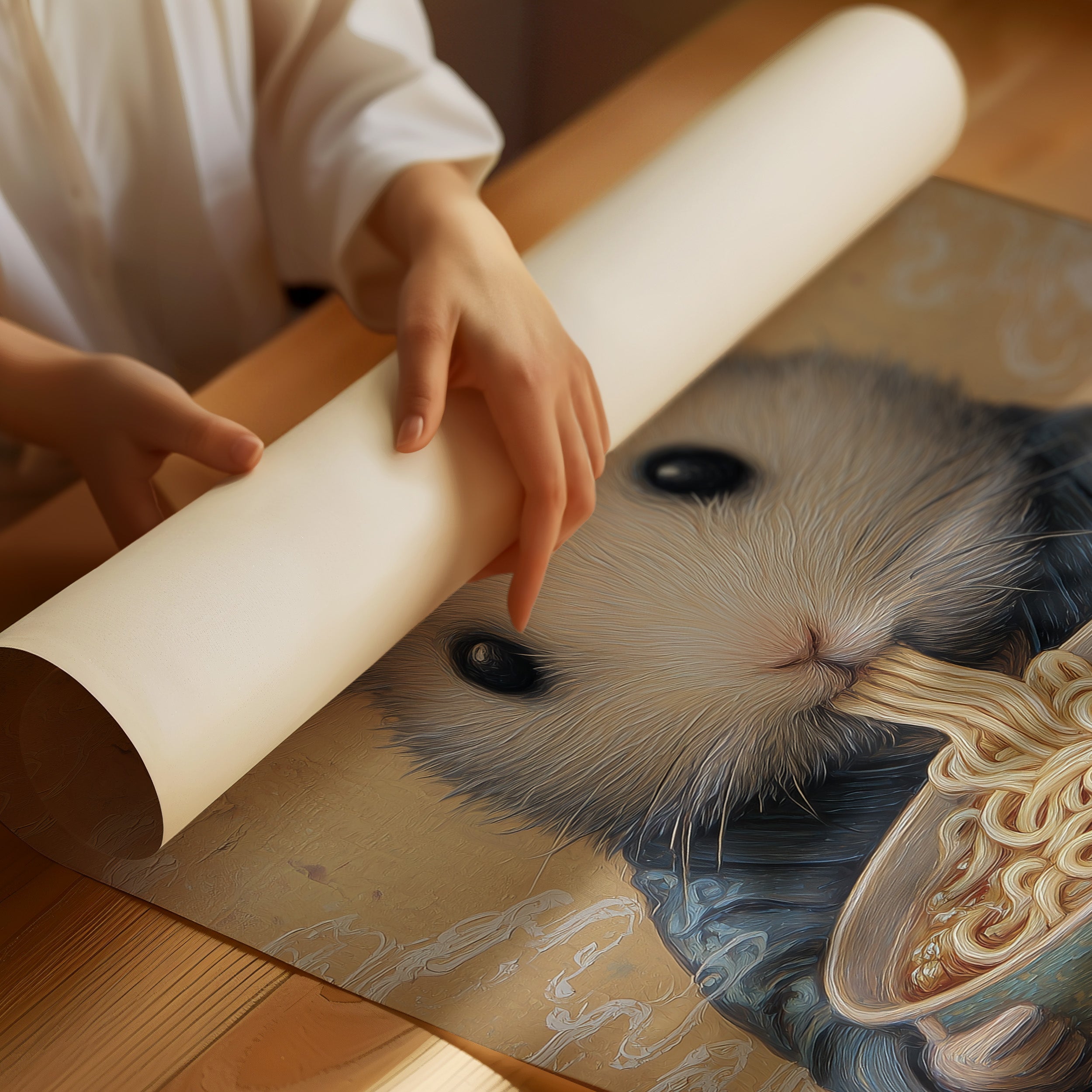 Tiny Master Savors Noodle Wisdom