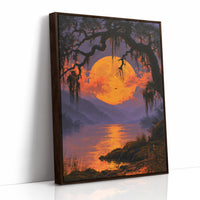 Blazing Sunset Through Spanish Moss