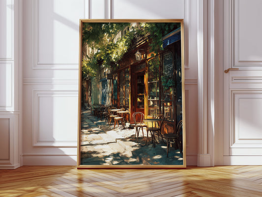 Sunlit Tables Awaiting Conversation