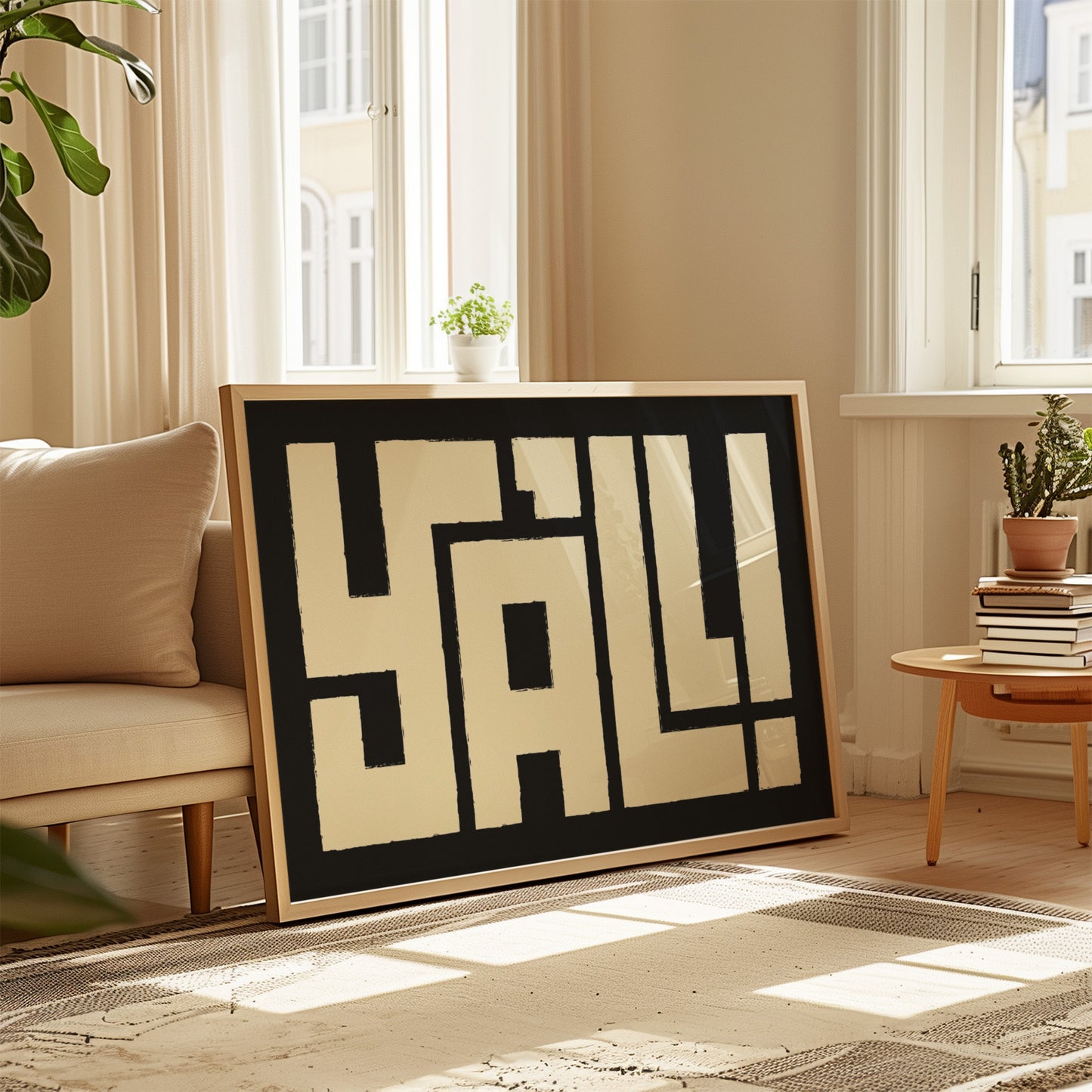 Y’ALL! Western Typography Print – Modern Cowboy Wall Art