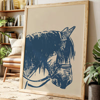 Midnight Blue Stallion Speaks Softly