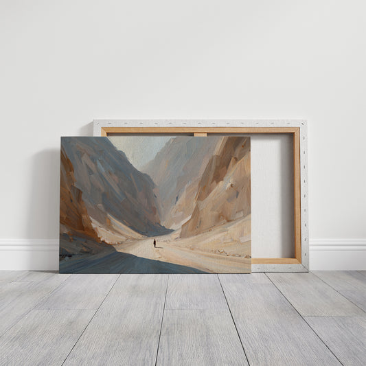 Solitude Among Towering Canyon Walls