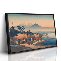 Coastal Village Greets Mountain Dawn