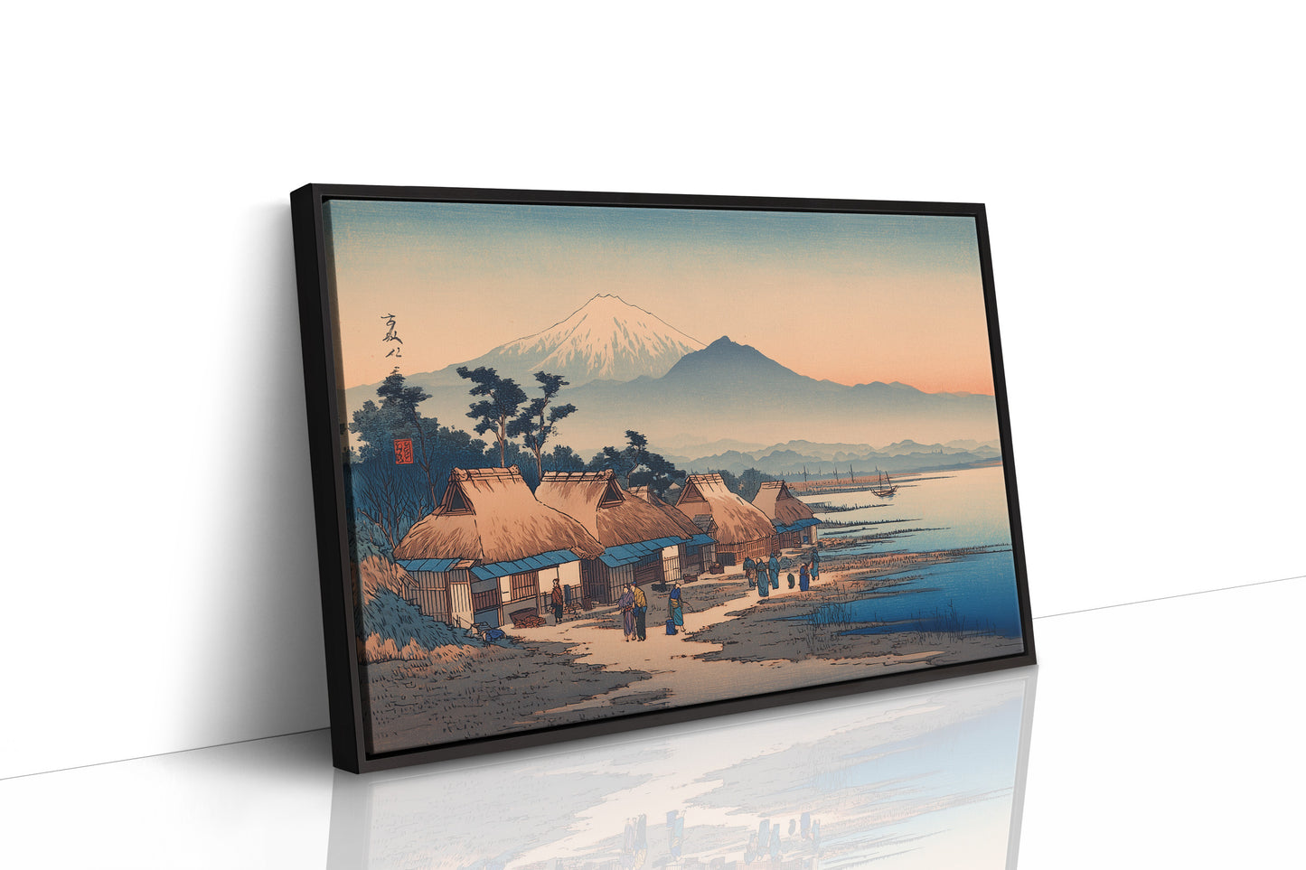 Coastal Village Greets Mountain Dawn